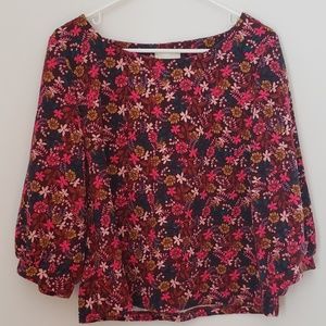 Anthropologie Warm Floral Boho Top - | Maeve